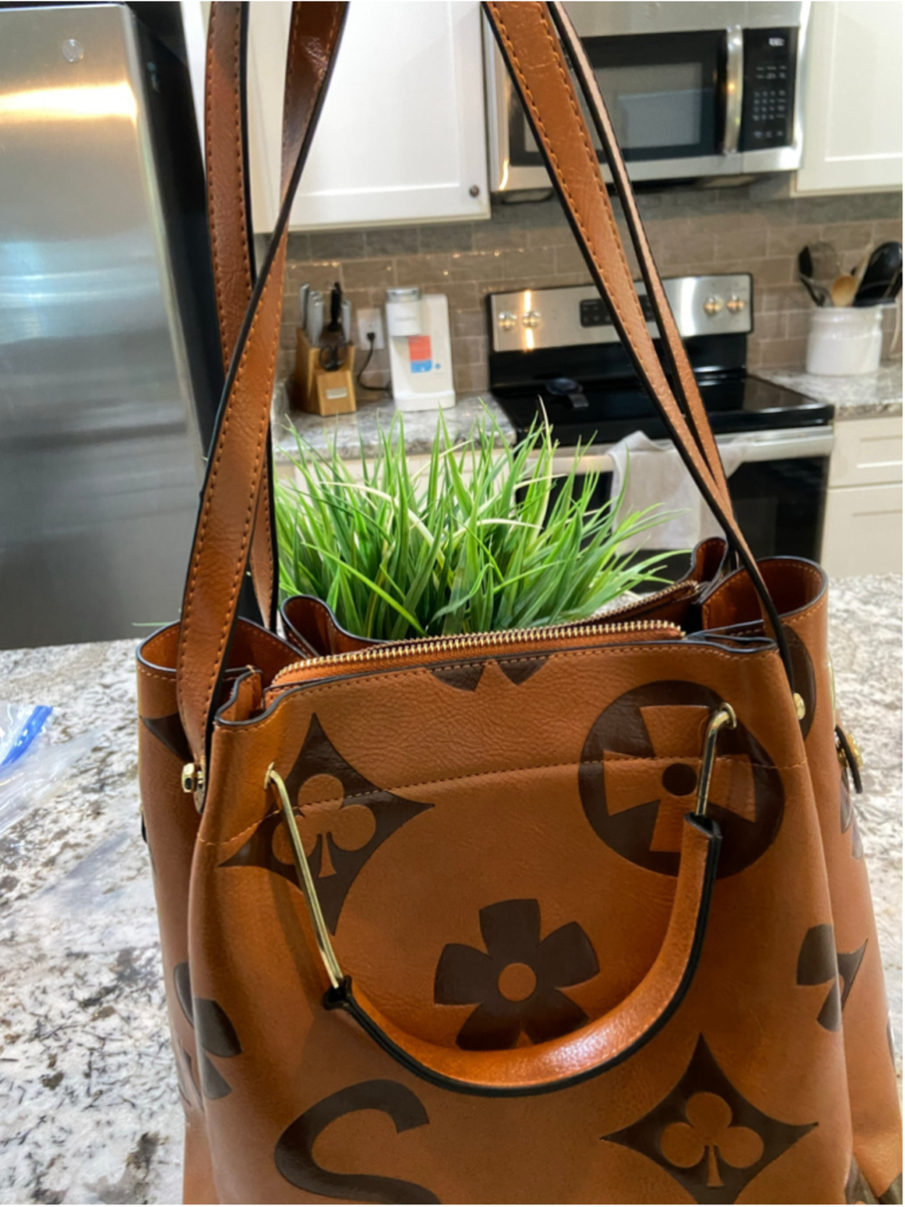 Shamrock/flower tote bag - Picture 4 of 11